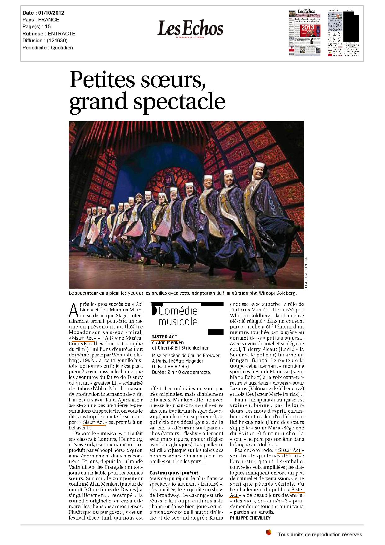 presse Les Echos - Sister_Act_le_Musical
